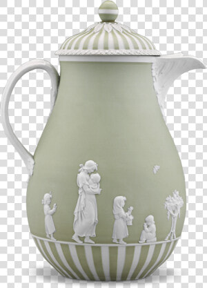 Wedgwood Lady Templeton Green And White Jasper dip   Teapot  HD Png Download