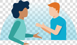 Vector Transparent Library   Two Person Conversation Clipart  HD Png Download