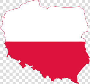 Poland Map With Flag  HD Png Download