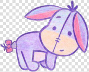 Cute Winnie The Pooh Eeyore Drawing  HD Png Download