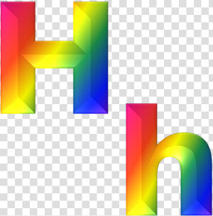 Letter  H  3d  Abc  Alphabet  Rainbow  Gradient  Bright   Alphabet  HD Png Download