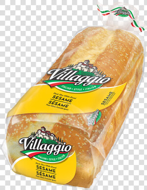 Villaggio® Sesame Thick Sliced Italian Style White   Villaggio Whole Wheat Bread  HD Png Download