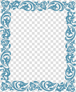 Decorative Blue Rectangular Frame   Project Front Page Design  HD Png Download