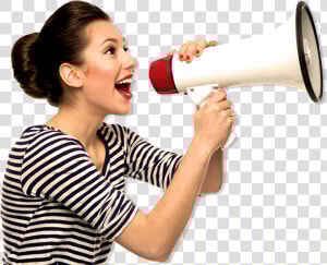 Someone With A Megaphone  HD Png Download