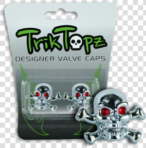 Trik Topz Skull  amp  Bones Valve Caps  HD Png Download
