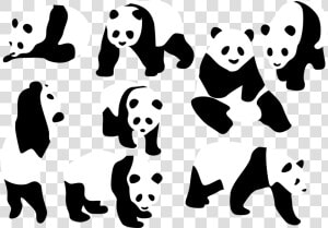 Panda Silhouette Png   Panda Silhouette  Transparent Png