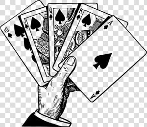 Royal Flush Big Image   Playing Cards Line Art  HD Png Download