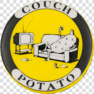 Couch Potato Humorous Button Museum   Illustration  HD Png Download