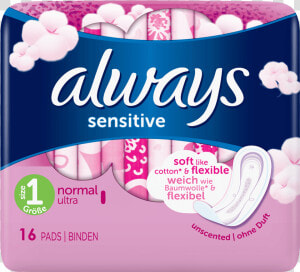 Always Sensitive Normal Ultra Sanitary Towels   Always Sensitive  HD Png Download