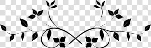 Leaf Flourish Transparent Image Clipart   Leaves Png Black And White  Png Download