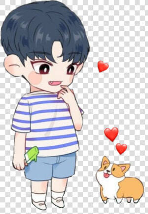 Chibi Mingyu Seventeen   Seventeen Mingyu Chibi  HD Png Download