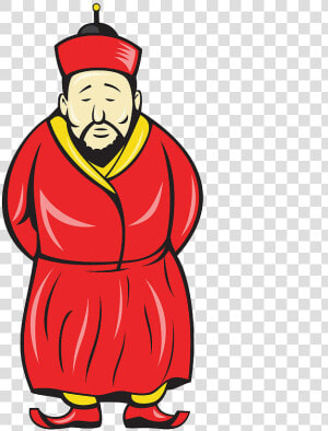 Old Chinese Man Clipart   Asian Guy Cartoon  HD Png Download