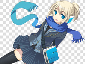 Anime Vector Art   Pretty Blonde Anime Girl Transparent  HD Png Download