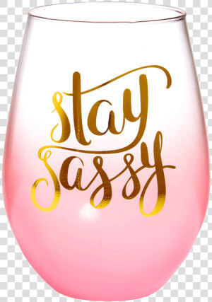 Slant Stay Sassy Stemless   Wine Glass  HD Png Download