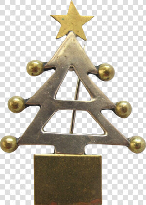 Vintage Mexico Sterling Silver Christmas Tree Pin   Christmas Tree  HD Png Download