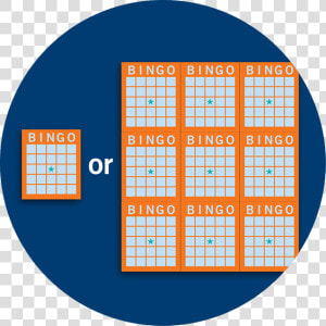 A Single Bingo Card And A Book Of 9 Bingo Cards   Circle  HD Png Download