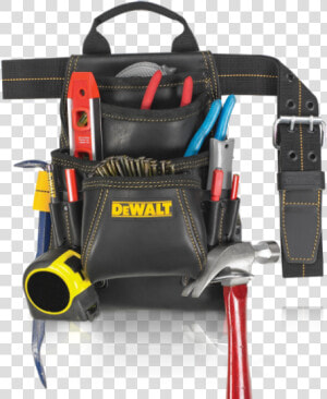 Dewalt Dg5433 10 Pocket Carpenter S Top Grain Leather   Dewalt Work Tool Pouch  HD Png Download