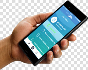 Entrapass Go Pass Hand Holding Phone 001   Smartphone  HD Png Download
