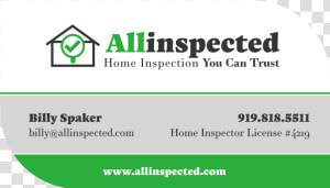 Home Inspection Business Card Design   Graphics  HD Png Download