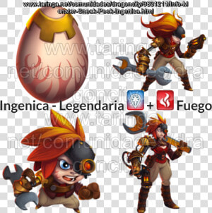 When Ingenica Was A Girl  Captain Copperbeard Was   Monster Legends Breed Ingenica  HD Png Download