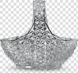 Persian Pattern Cut Glass Basket   Brilliant Cut Glass Basket  HD Png Download