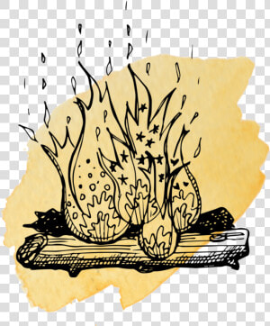 Fire With Yellow Splash Compressed   Illustration  HD Png Download