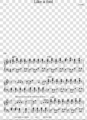 Like A Fool Sheet Music  HD Png Download