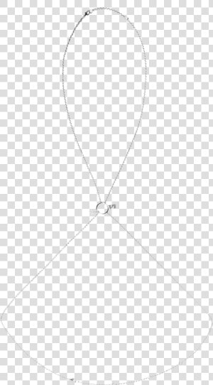 Silver Metal Body Chain With Small Charm   Silver  HD Png Download