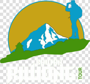 Bhutan Riwong Tour   Mountain Clip Art In Circle  HD Png Download