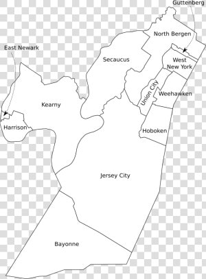 Hudson County City Map  HD Png Download