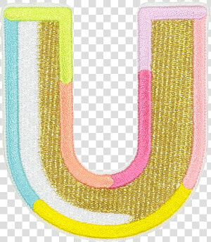 Gold Color Block Letter Patches   Circle  HD Png Download
