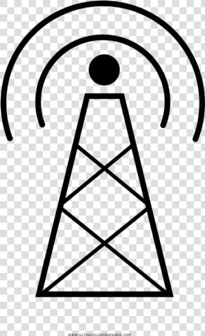 Radio Tower Coloring Page   Triangle  HD Png Download