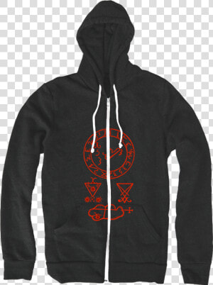 Sigil Of Lucifer Zip up Hoodie  HD Png Download