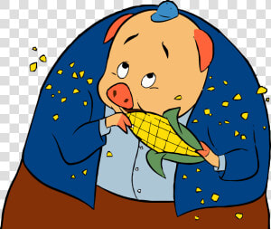Corn Clipart Png   Chicken Little Pig Corn  Transparent Png
