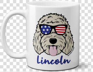 Pawtriotic Dood Mug   Goldendoodle Clip Art  HD Png Download