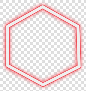  neon  hexagon  red  round  freetoedit  circle  geometric   Heart  HD Png Download