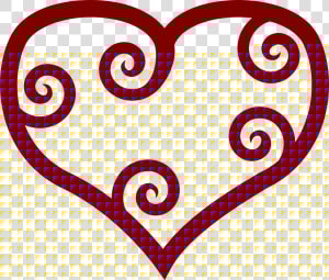 Valentine Red Maori Heart Clip Arts   Valentine Clip Art  HD Png Download