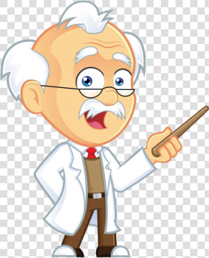 Jpg Royalty Free Stock Teacher Professor Cartoon Clip   Looking At Watch Cartoon  HD Png Download