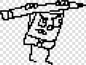 Doodlebob Drawing Doodle Bob   Pixel Art Doodle Bob  HD Png Download