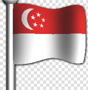 Singapore Flag Clipart Mountain   Flag  HD Png Download