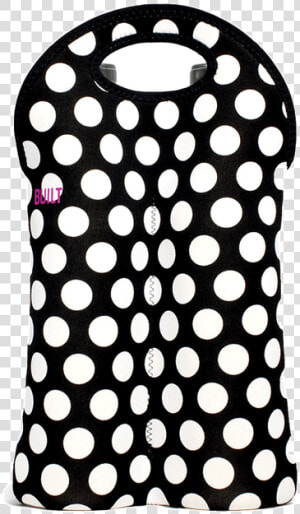 Built Ny 2 Bottle Tote Black  amp  White Dots   Polka Dot Beach Towel  HD Png Download