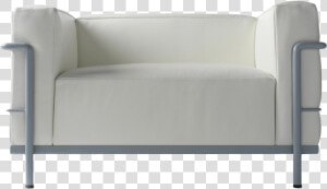 Armchair White Leather   Corbusier Furniture  HD Png Download