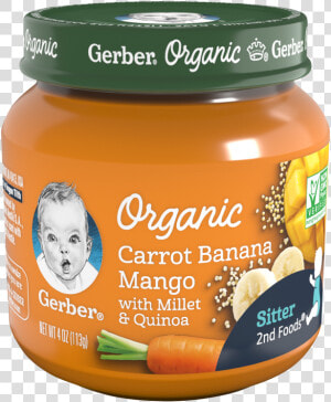 Gerber 2nd Foods Organic Carrot Banana Mango With Millet   Gerber Organic Baby Food  HD Png Download