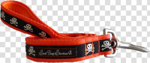 Black On Orange Skulls Ribbon Dog Lead  HD Png Download