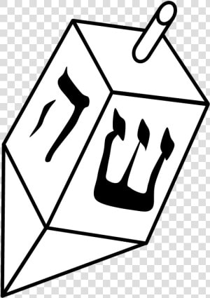 Dreidel  Black And White With Hebrew Letters  Toy   Dreidel Transparent  HD Png Download