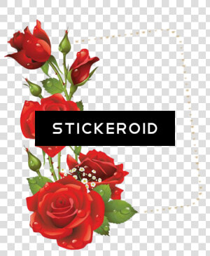 Red Flower Frame Border Frames   Png Download   Rose Flower Png Vector  Transparent Png