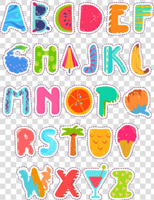 Transparent Clip Art Letters   Summer Alphabet Mooie Letters Summer  HD Png Download