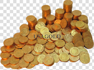 Photo Of Large Pile Of Swiss 20 Franc Helvetia Gold   Cash  HD Png Download