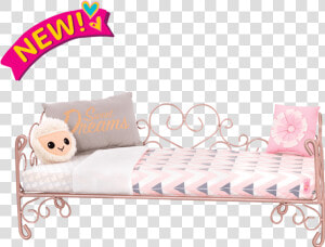 Sweet Dreams Scrollwork Bed For 18 inch Dolls   Our Generation Doll Franco  HD Png Download