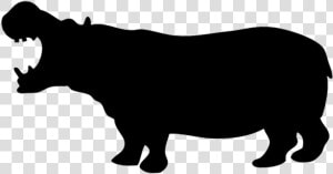 Silhouette Clip Art Rhinoceros   Animal Silhouette Clip Art  HD Png Download